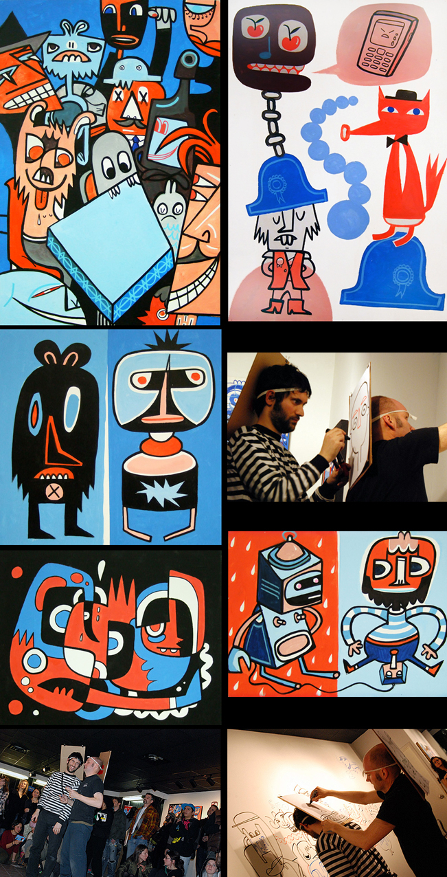 Jon Burgerman "Anxiety Room" Exhibition at Factory Fresh NYC