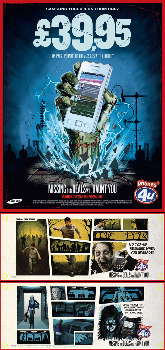 The Red Dress / Phones 4U Zombie Posters