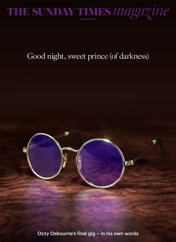 Ozzy Osbourne cover / Sunday Times Magazine