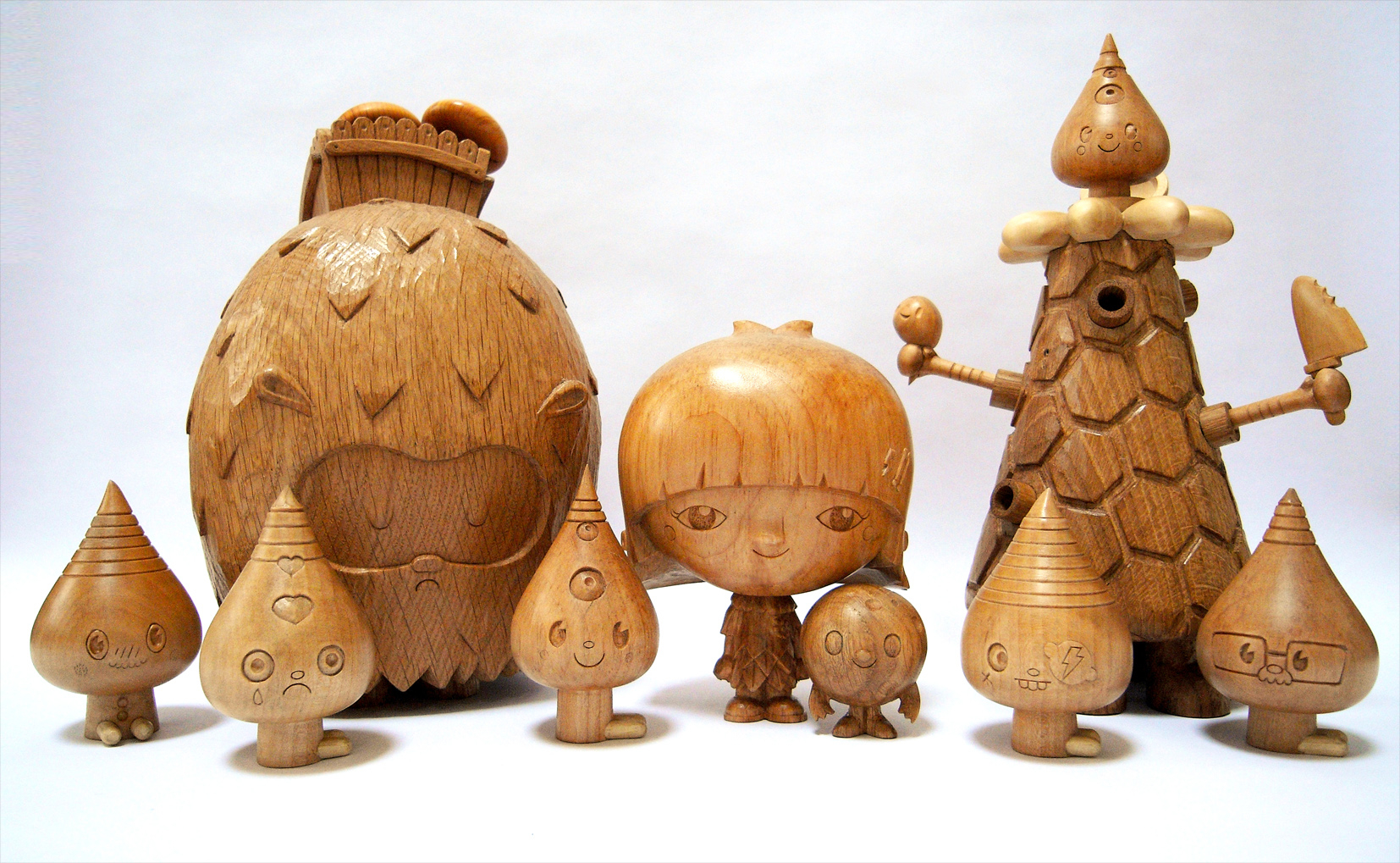 Cannibal Funfair Wood Sculptures