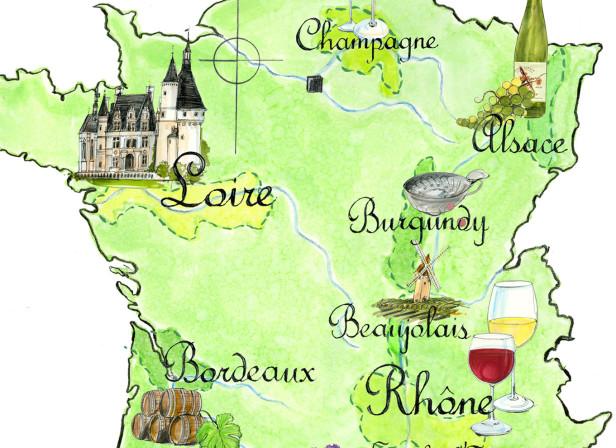 Wine Regions Of France Map / Waitrose