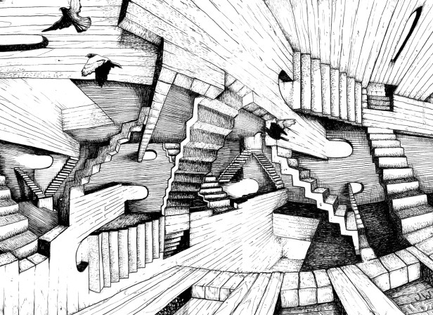 Edge Escher 3D TV