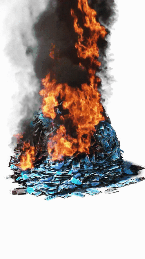 Burning PPE Masks / Telegraph Magazine