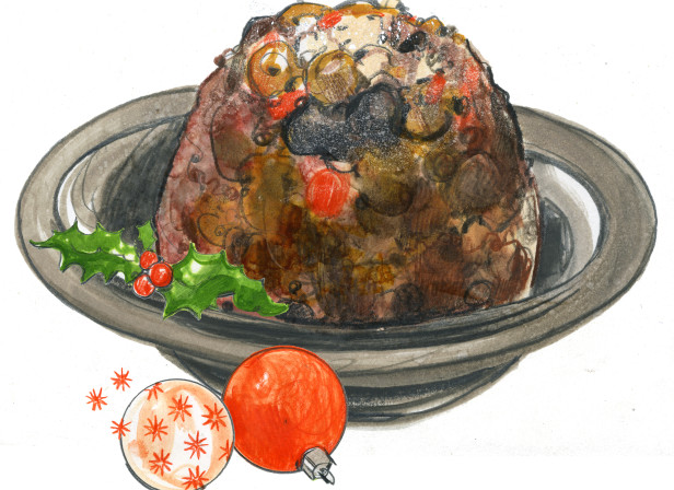 Ocado christmas pudding illustration.jpg