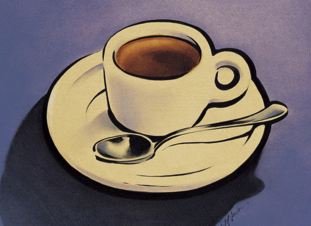 Espresso Cafe and Bar Coffee Vintage Italian Poster