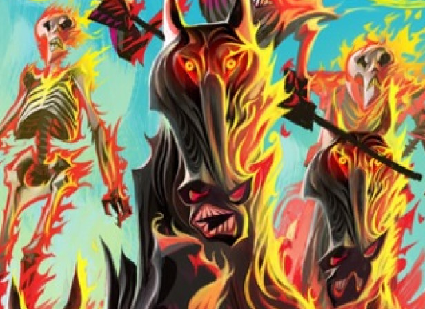 Flaming Horses