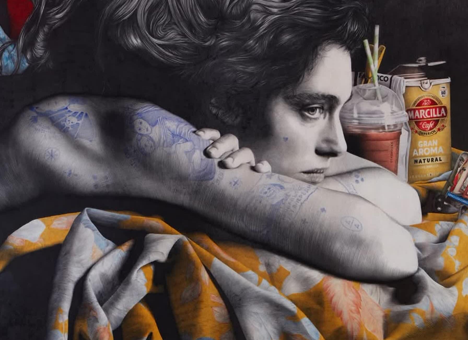 MARIA VIIISize- 200 cm h × 200 cm wTechnique- Black graphite pencil, colour pencils, and blue ba.jpg