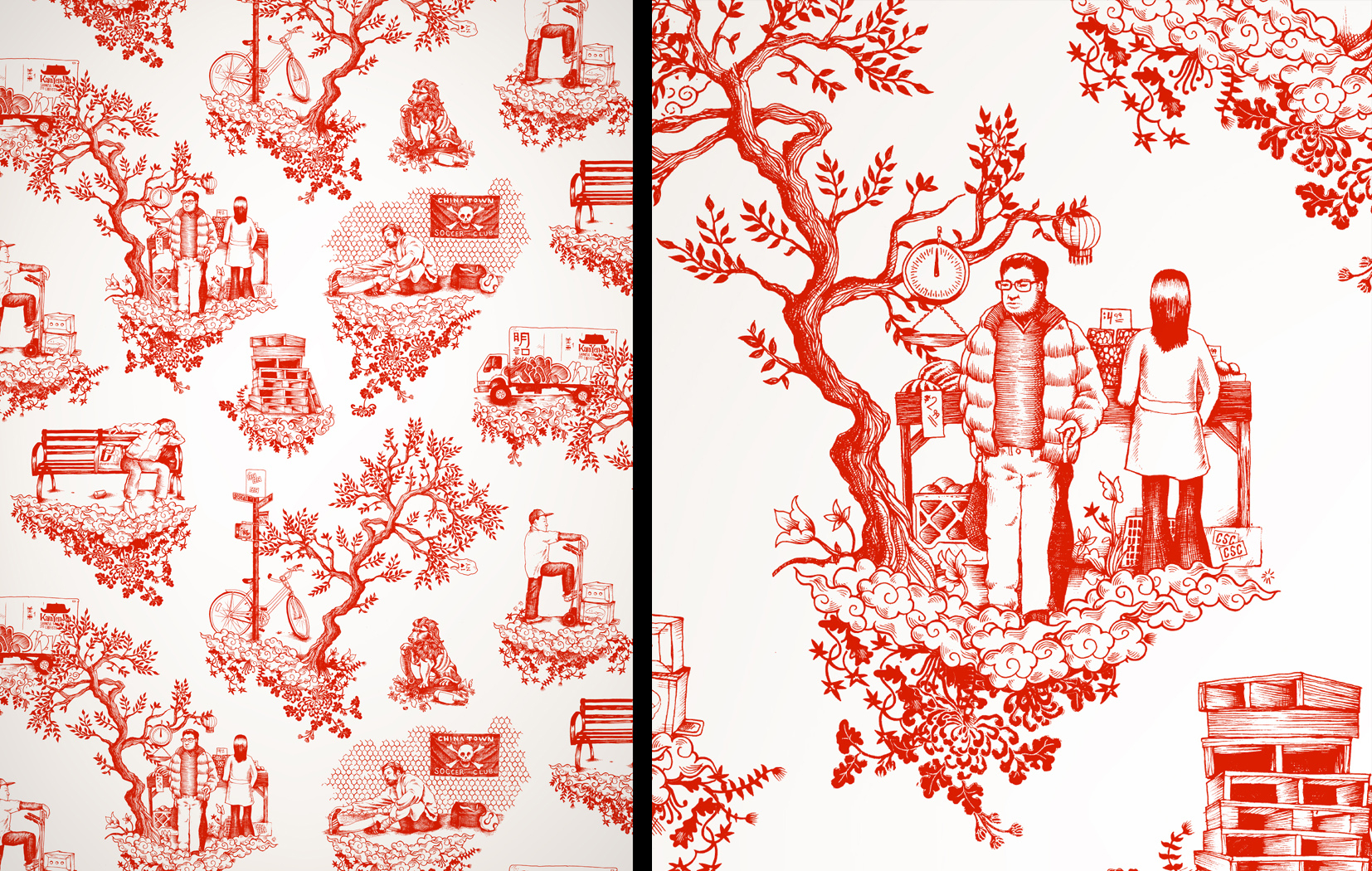 Toile Wallpaper