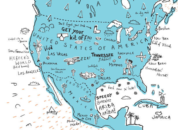 Visiting America Map