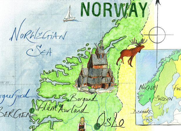 Norway Map / The Times Travel