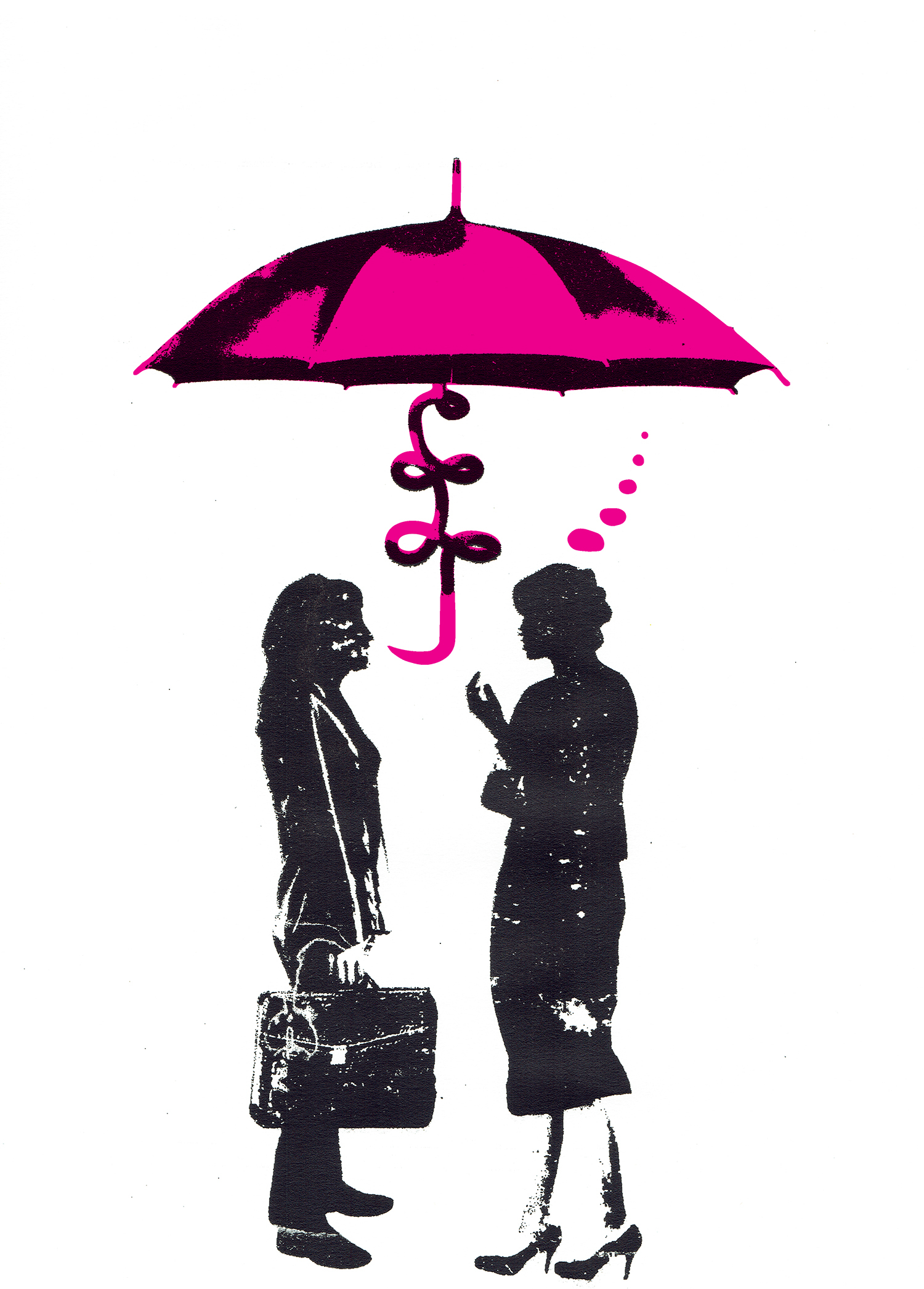 under_the_sales_umbrella_mary_rose_sellman_sales_advice_screenprint_katie_edwards_illustration.jpg