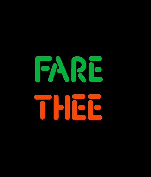Neon Sign Fair Thee Well