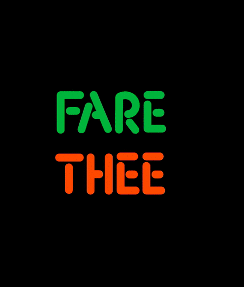 Neon Sign Fair Thee Well