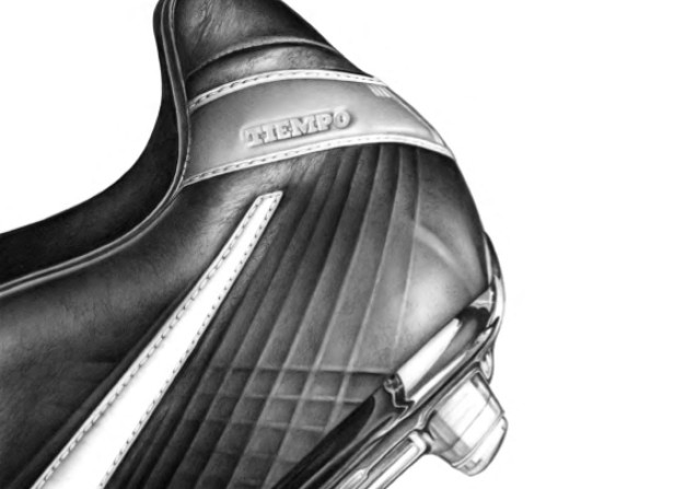 Nike Tiempo Football Boot Leather Heel Detail