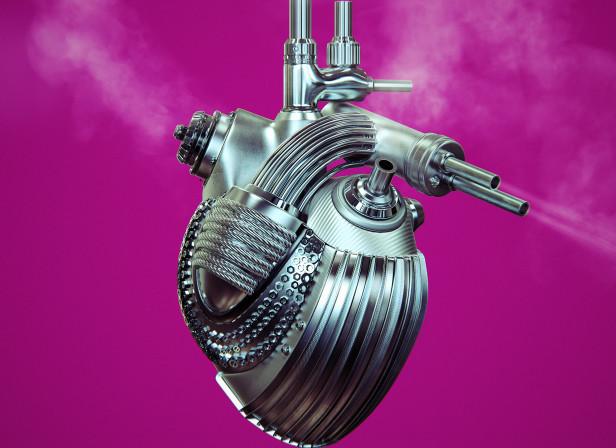 Metal Mechanical Heart Steam Men's Health