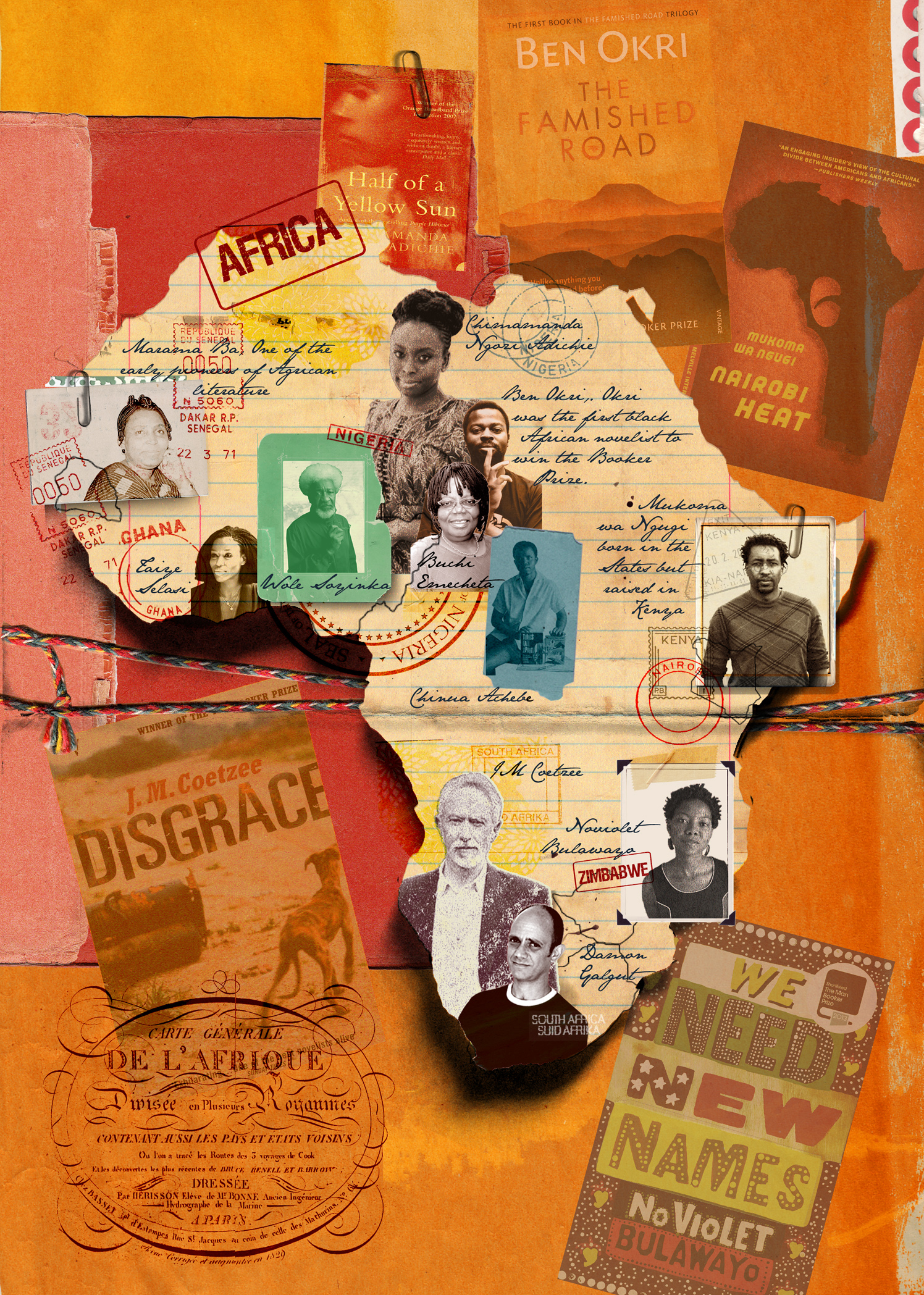 African Literature and Novilists Map Africa BA Highlife