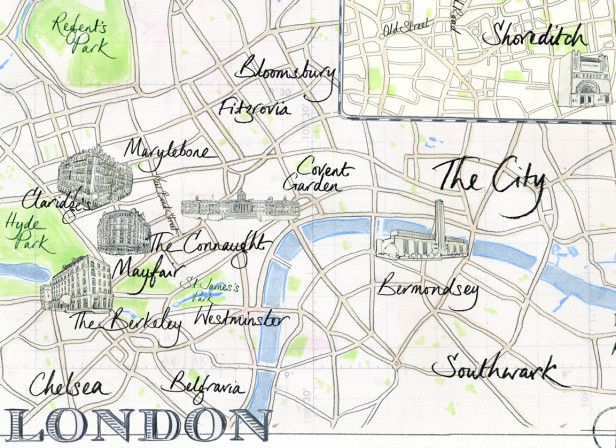 Contemporary Art Map / Conde Nast Mayborne Magazine