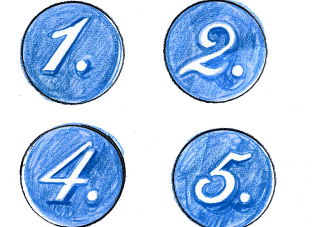 1-12 Numbered Dots