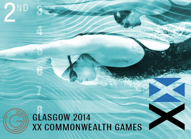 Swimming Royal Mail Stamps