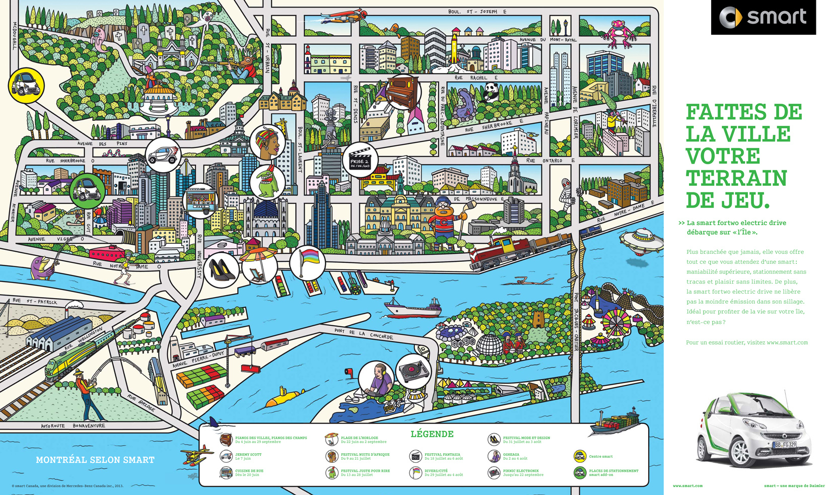 Montr&eacute;al Map / Smart Car