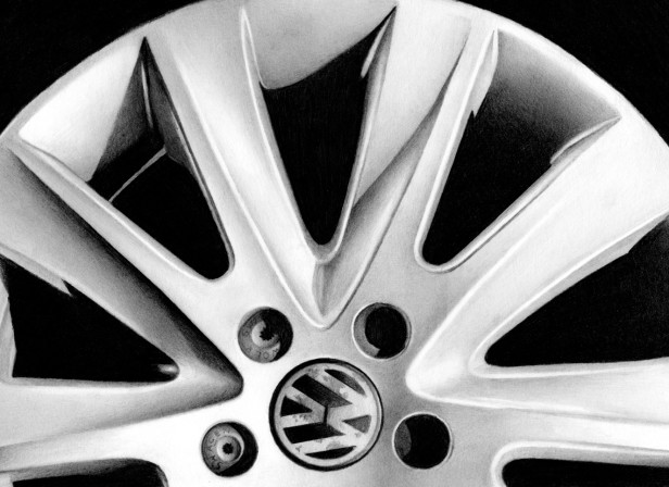 Car Wheel Hub VW Detail