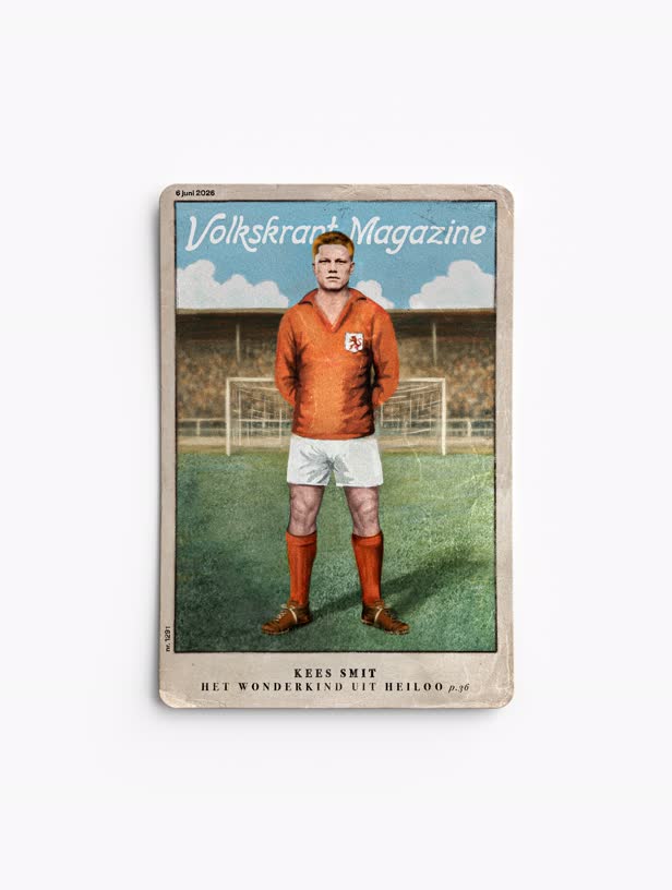 Kees Smit football card cover / Volkskrant Magazine