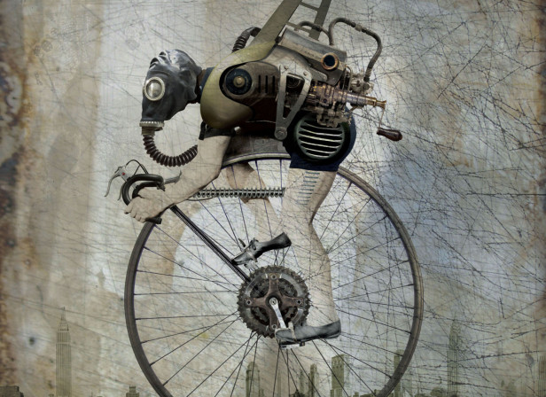 Steampunk Bicycle Poster