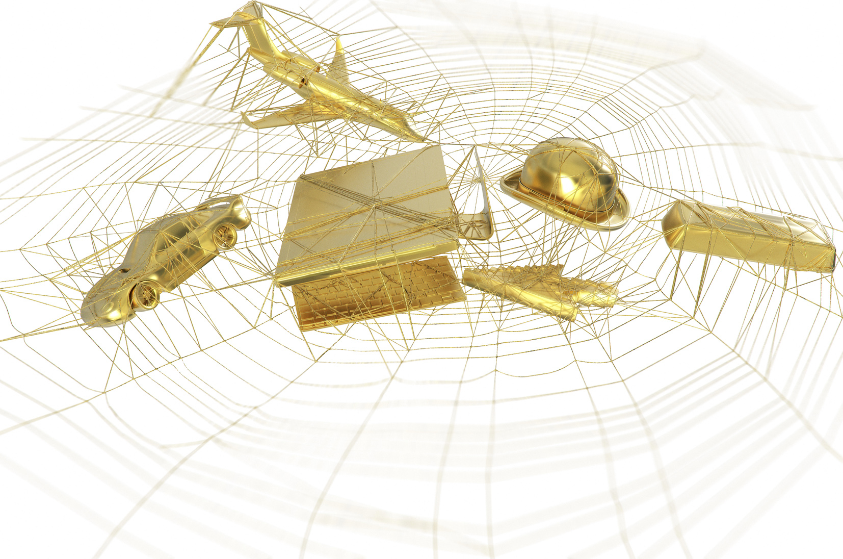 Money Web Gold Icons Trapped In The Web Men's Fitness