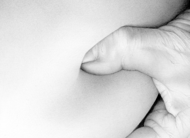 Flesh With Finger And Thumb Squeeze