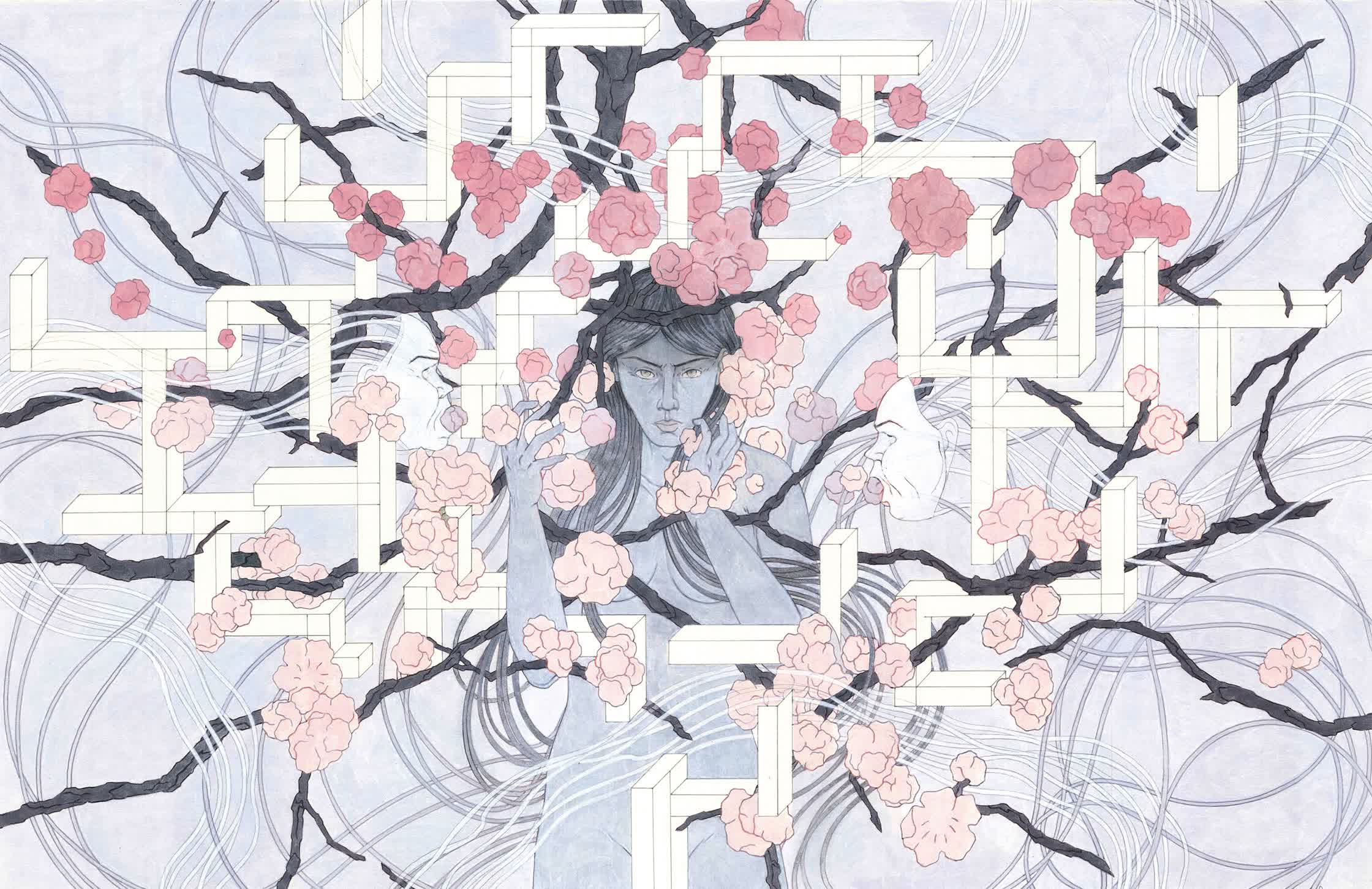 Jon Fox - Personal Work for OUTRE GALLERY- Acrylic on Paper - 70 x 48cm .jpg