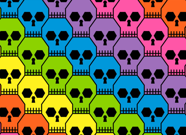 Geometric Skull Rainbow
