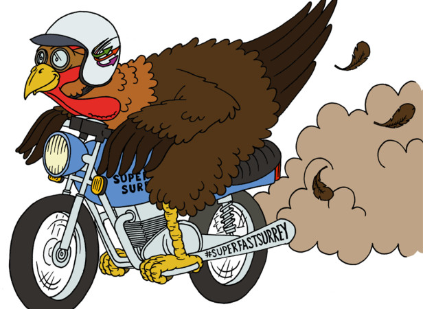 Superfast Surrey Superfast Motorbike Cockerel / BT