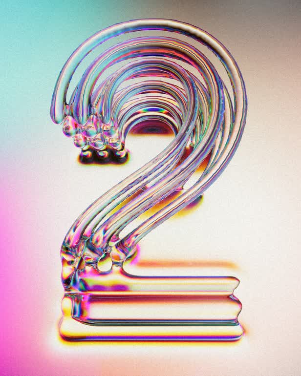 Glass numeral 2 / Personal work
