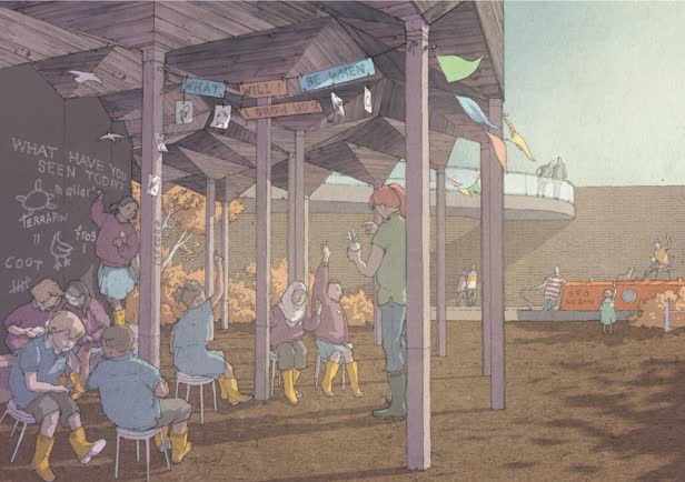 Outdoor Classroom in Camley Street / London Wildlife Trust