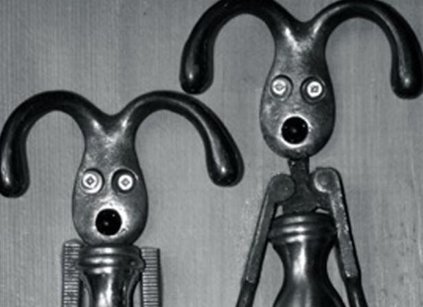 2 Metal Rabbits