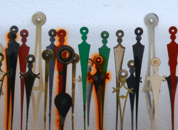 Clock Hands in Resin