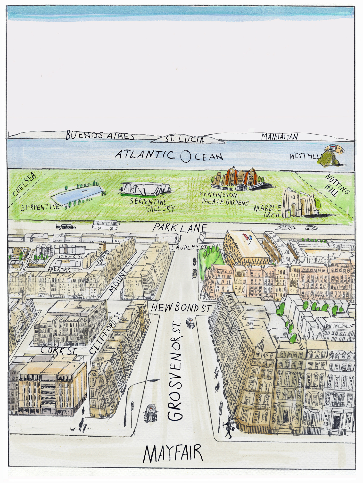 Mayfair Guide Saul Steinburg Pastiche