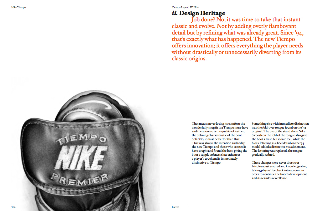 Nike Tiempo Premier Football Boot Detail