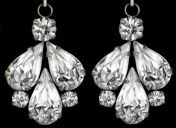 Diamond And Gold Earrings