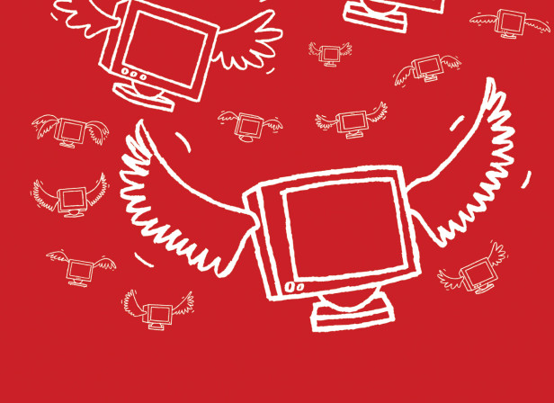 Flying Computer Monitors
